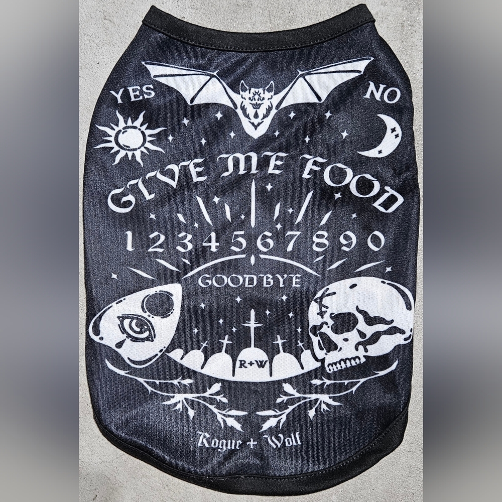 Rogue + Wolf Ouija Give Me Food Pet Shirt - Small (Rare)